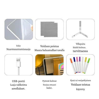 Tableau LumiCréa – Surface lumineuse pour dessiner, écrire et apprendre